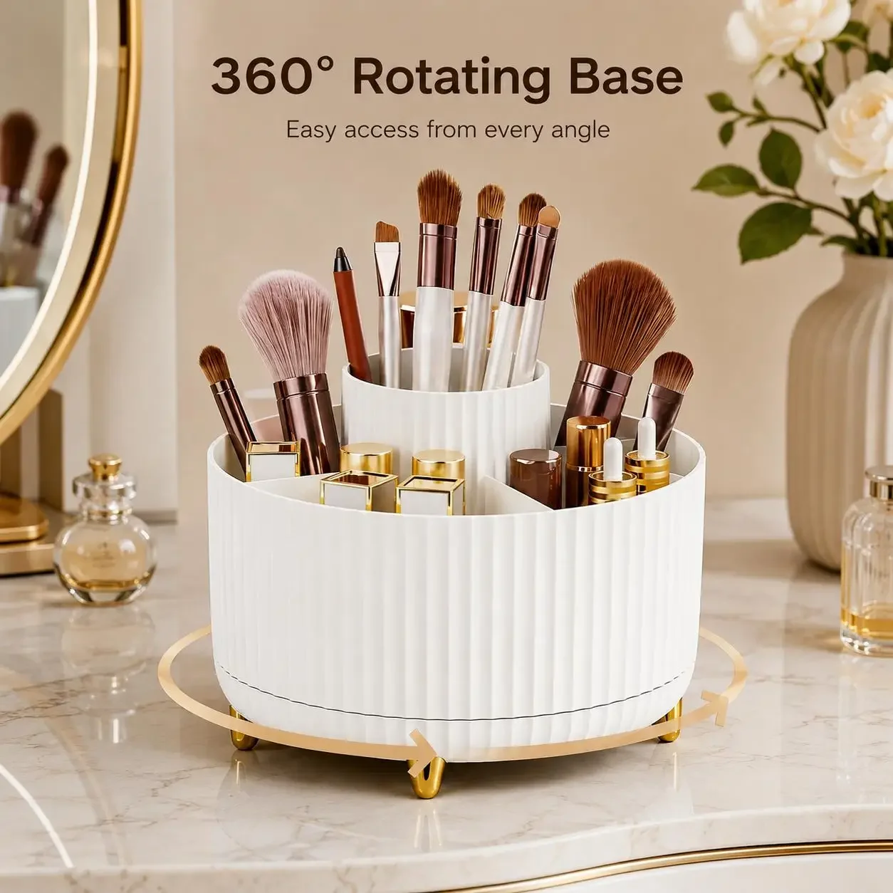360 Rotating Makeup Organizer  - огляд і ціна Luxury Skincare Box